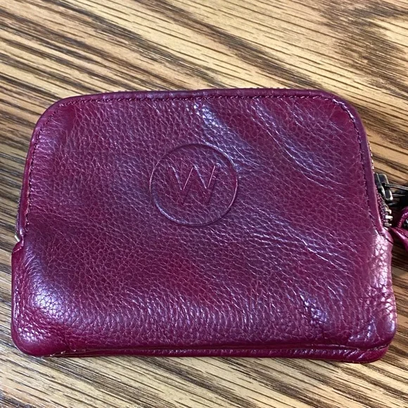 W Red Leather Women's Wallet - Picture 3 of 10